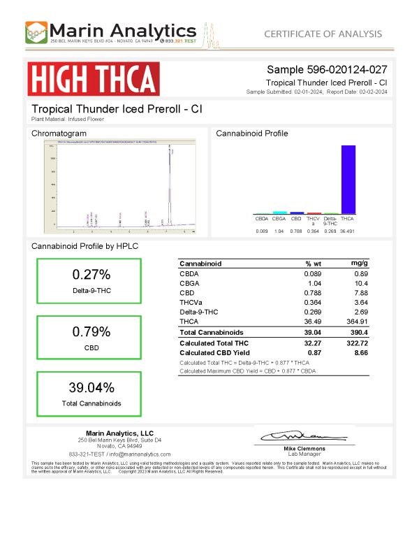 Tropic Thunder Diamond THCA Prerolls (50ct.) - Image 2