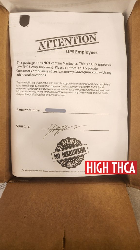 UPS THCA Compliance Documents