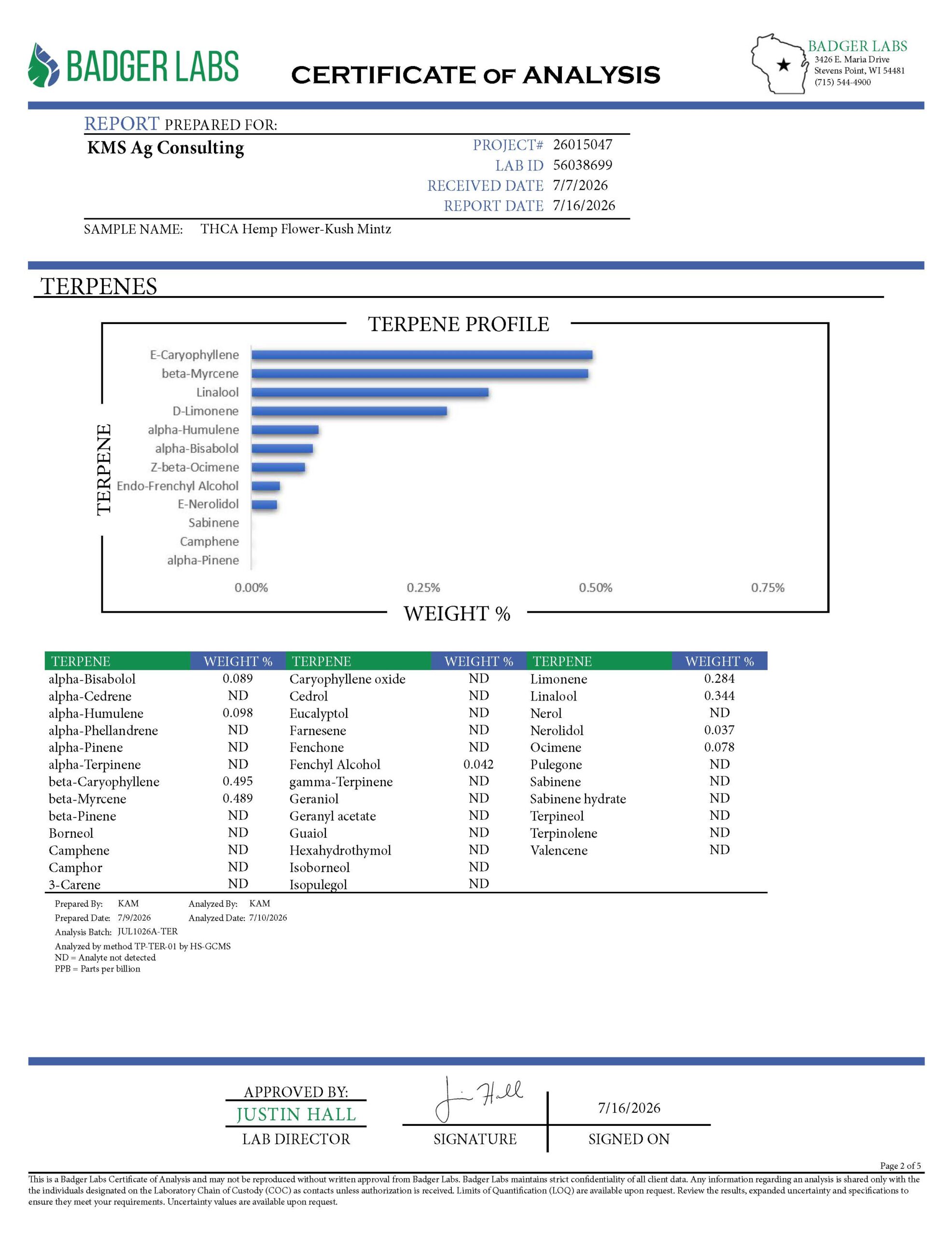 Kush Mintz THCA COA Page 2