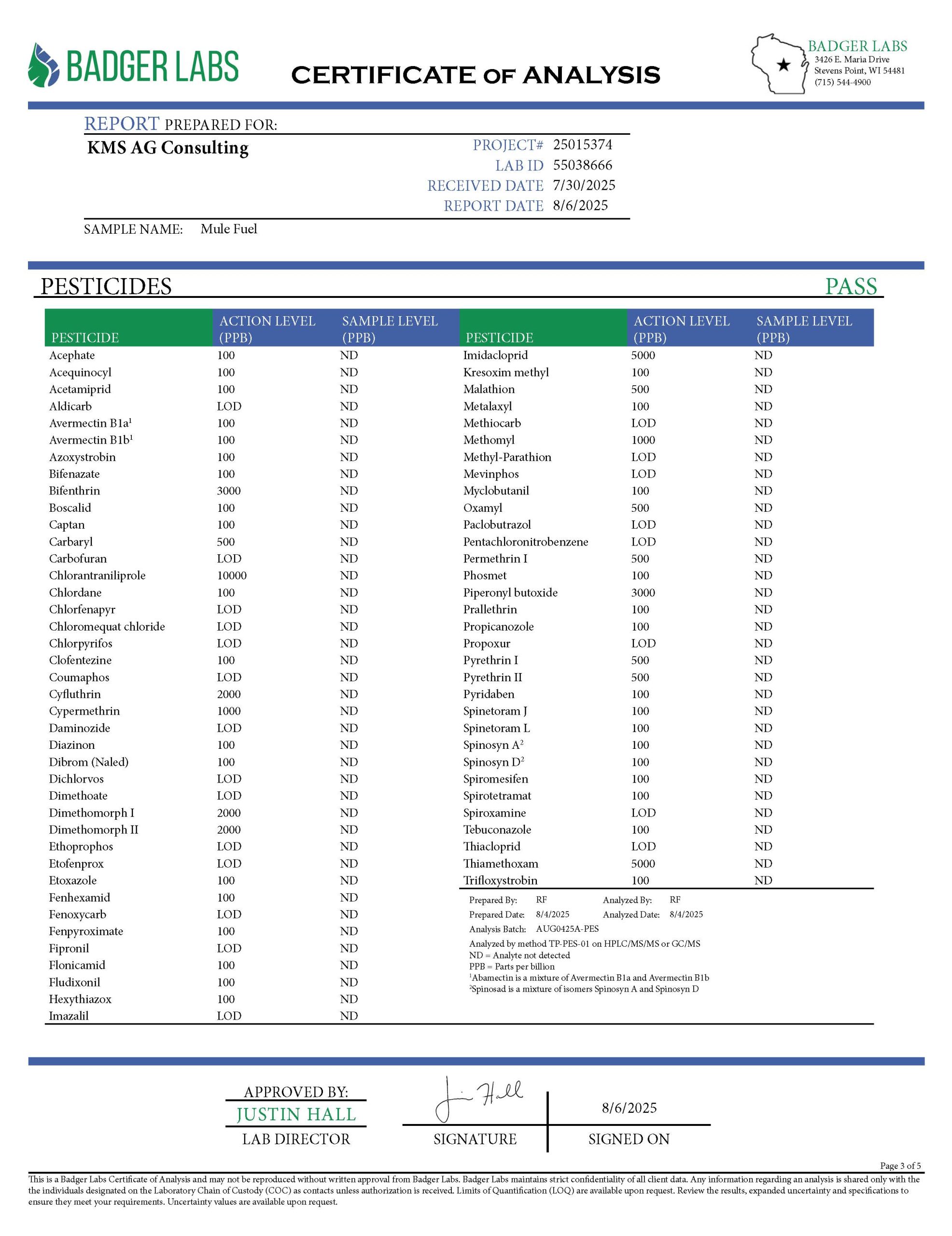 Mule Fuel COA Page 3